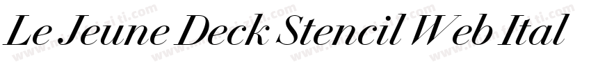 Le Jeune Deck Stencil Web Italic Un字体转换